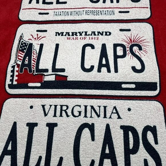 Washington Capitals Ice Hockey All Caps Boeing Towel License Plates DC VA MD EUC - Picture 5 of 8